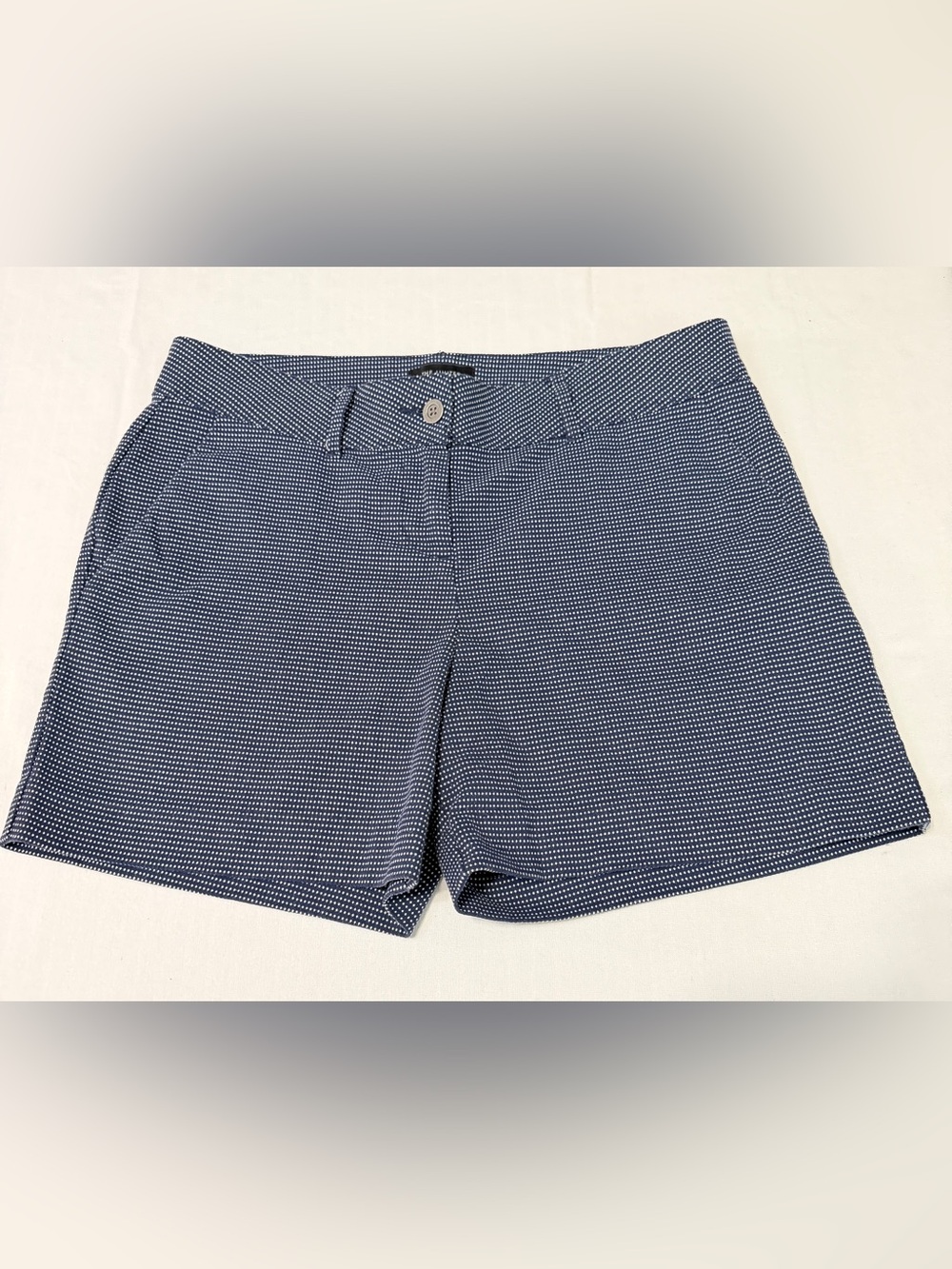 THE LIMITED Tailored Short Navy White Polka Dot Womens size 12